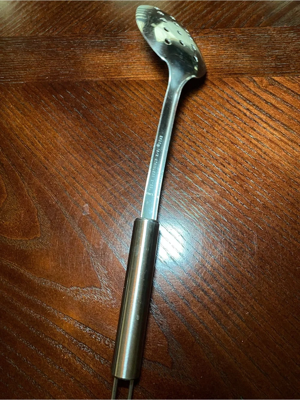 EKCO Stainless Steel Slotted Turner and Slotted Serving Spoon - Silver 18/8,